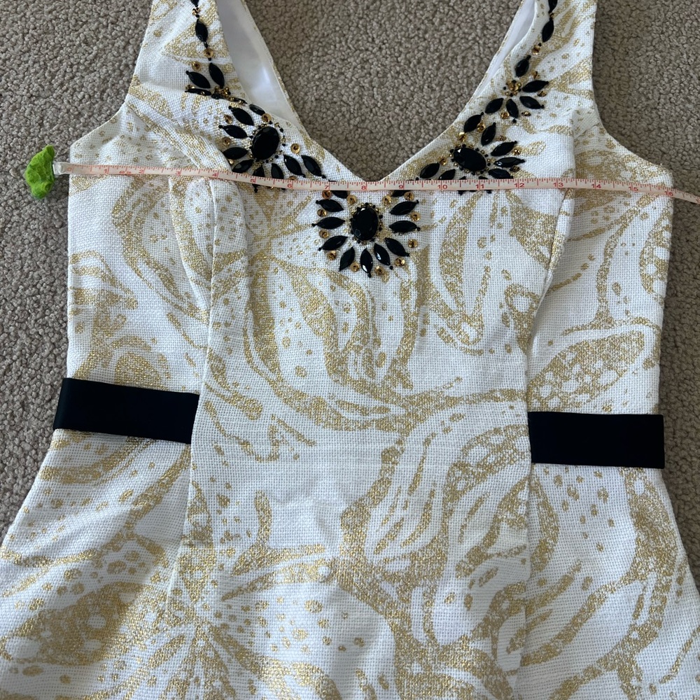 Lilly Pulitzer Laidley White and Gold Dress - Picture 7 of 9